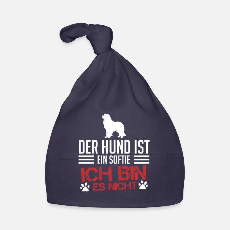 Neufundländer DER HUND IST EIN SOFTIE ICH NICHT Baby Bio-Mütze