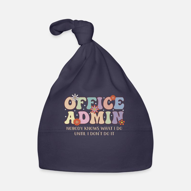 Office Admin Appreciation Motif Organic Baby Cap