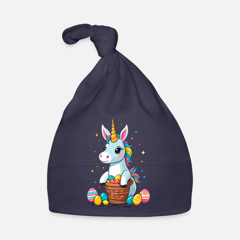 Funny Unicorn Easter Bunny Cute Easter Unicorn Organic Baby Cap