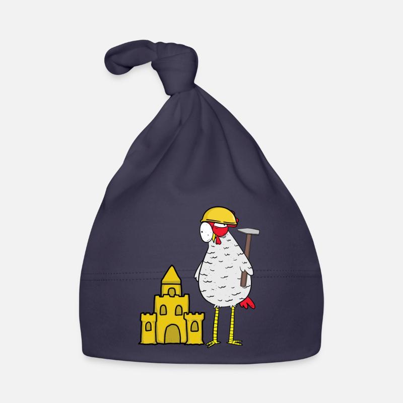 Craftsman Chicken Sandcastle Construction Site Building Builder Organic Baby Cap
