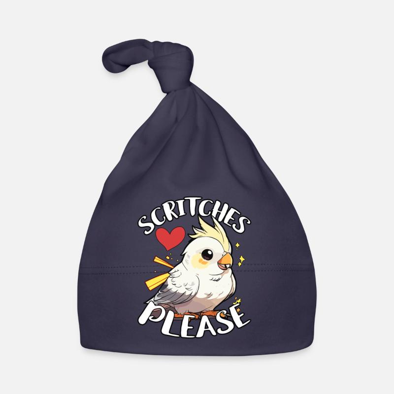 Calopsitte Scritches S’il vous plaît Perruche Calopsitte Amoureux Bonnet bio Bébé