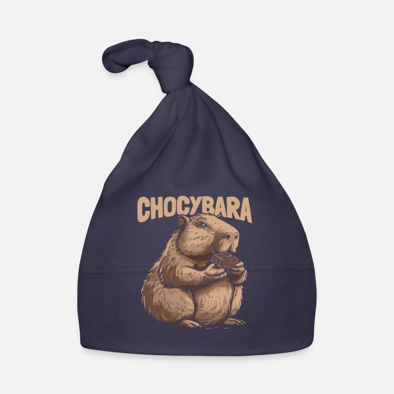 Chocolate Chocolate Capybara Chocybara Organic Baby Cap