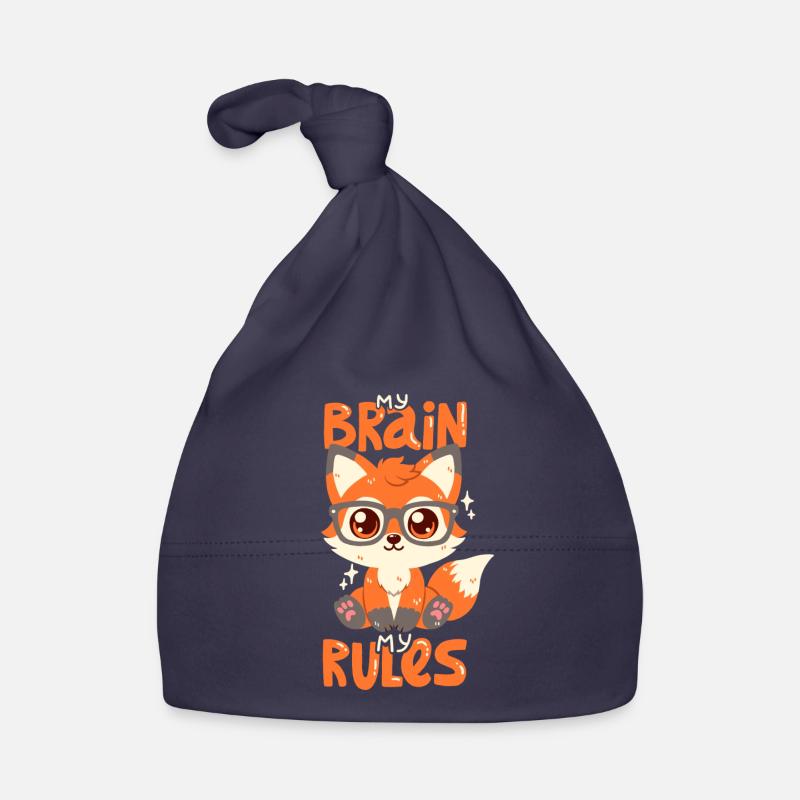 My brain, my rules Organic Baby Cap