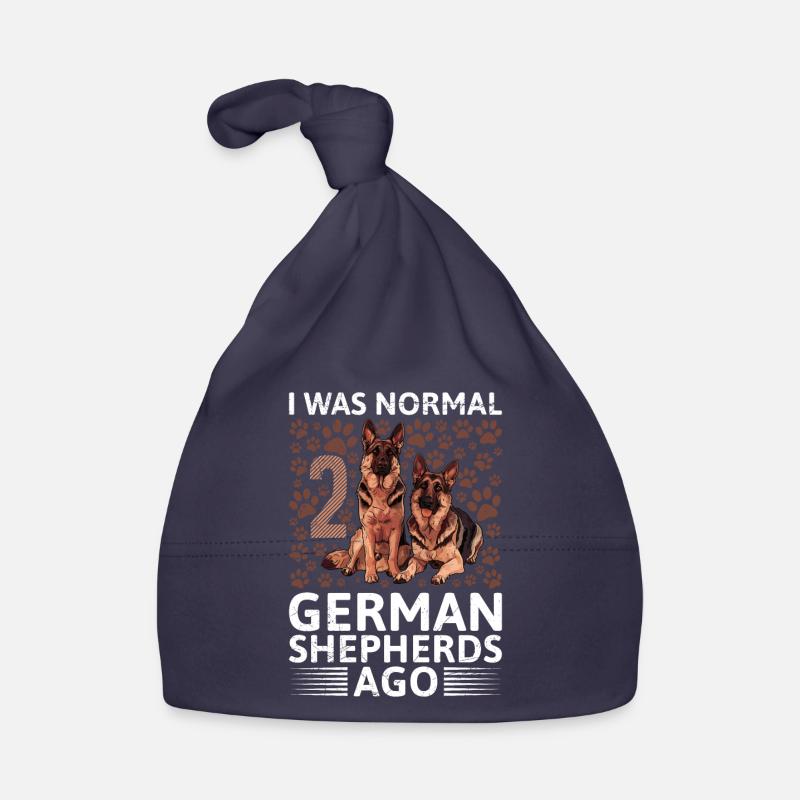 German Shepherd Owner Was Normal 2 German Shepherds - Organic Baby Cap - navy