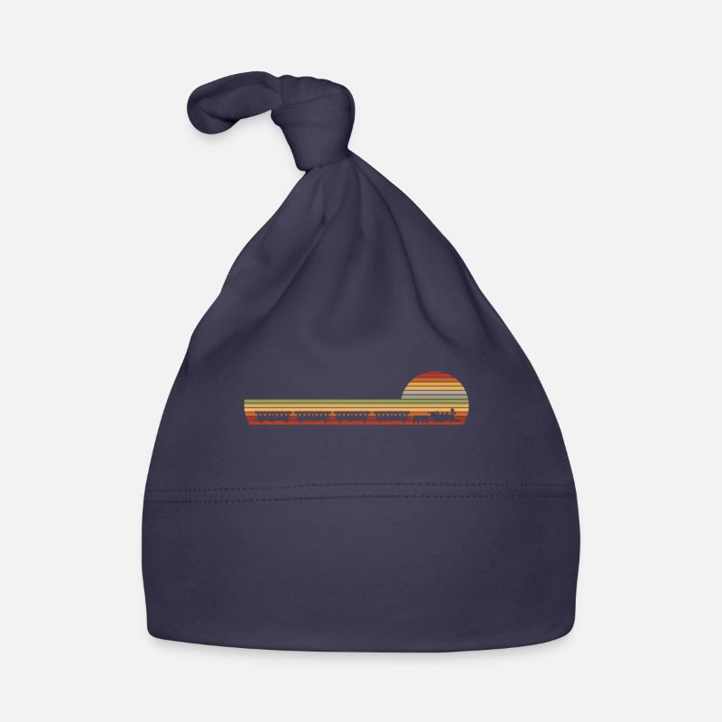 Retro Train Trains Hobby Train Spotter Organic Baby Cap