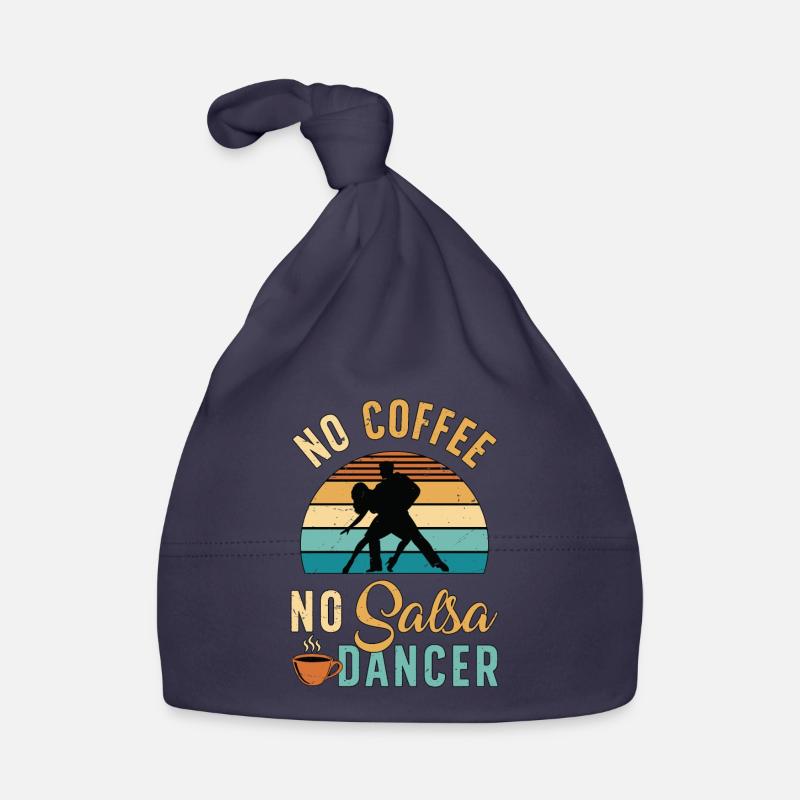 Danseur de salsa Pas de café Pas de musique salsa Amateur de café Bonnet bio Bébé
