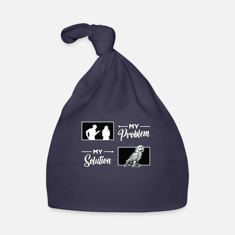Parrot Lover My Problem My Solution Pictogram Mom Baby Bio-Mütze