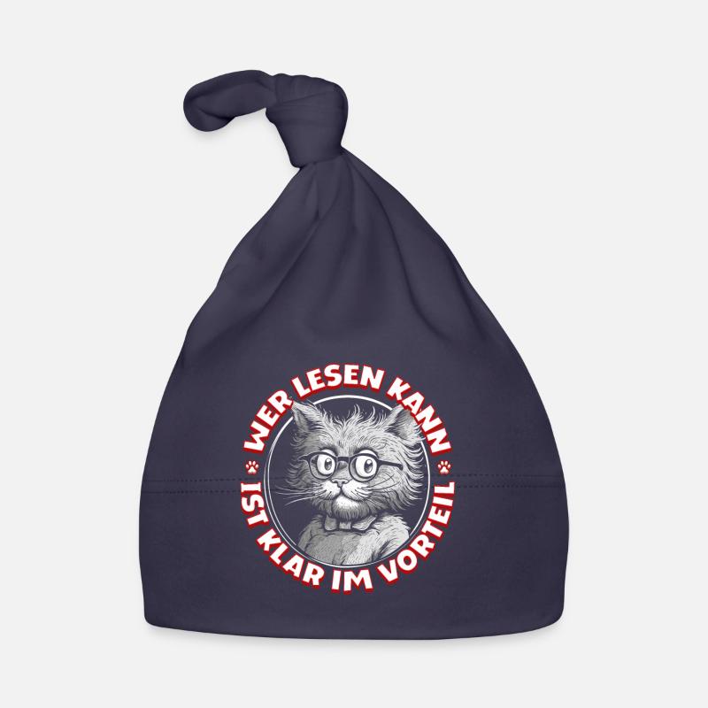 Those who can read have a clear advantage, cat glasses Organic Baby Cap