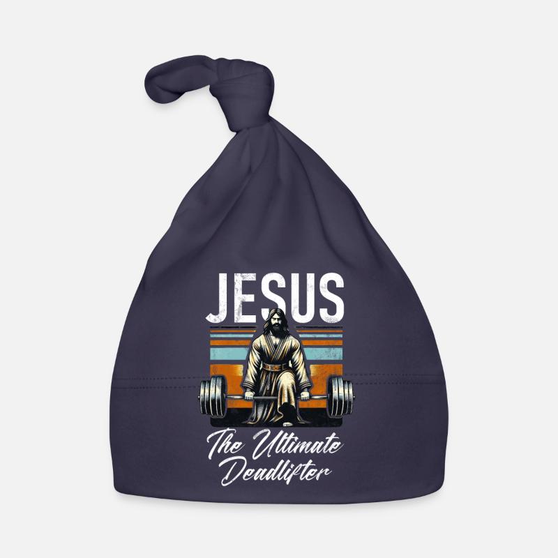 Jesus The Ultimate Deadlifter Christian Gym Baby Bio-Mütze