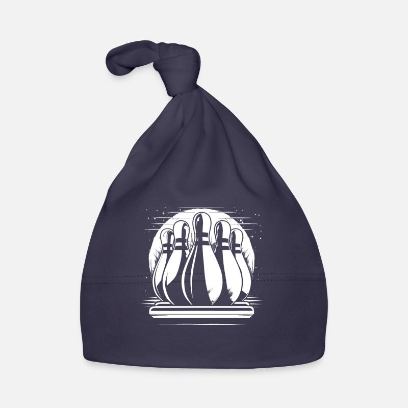 Bowling Pins Drawing Organic Baby Cap