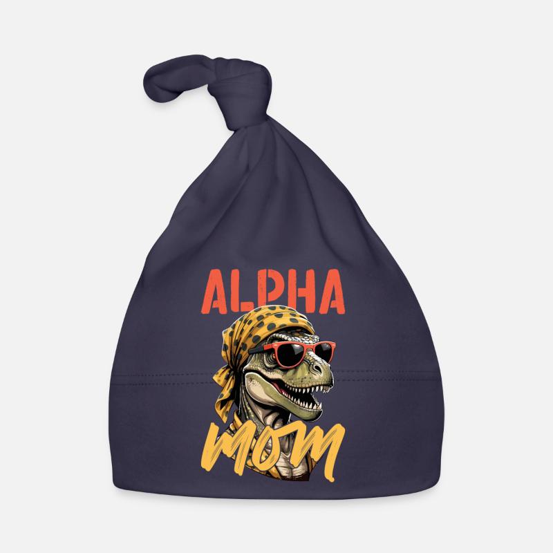 Alpha Mom Funny Iconic Dinosaur Mom Organic Baby Cap
