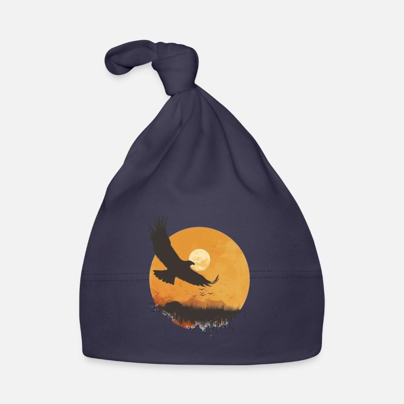 Majestic eagle in sunset Organic Baby Cap