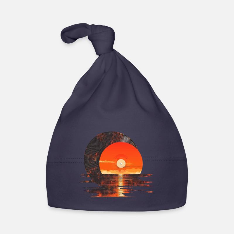Vinyl Sunset Reflection Organic Baby Cap