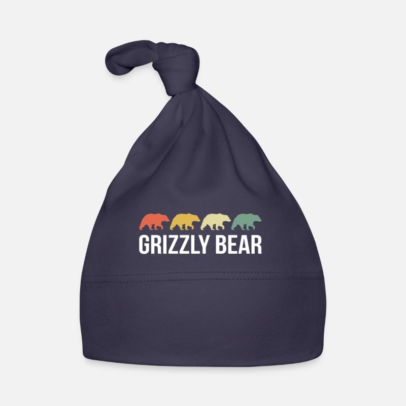 Grizzli Ours brun Bonnet bio Bébé