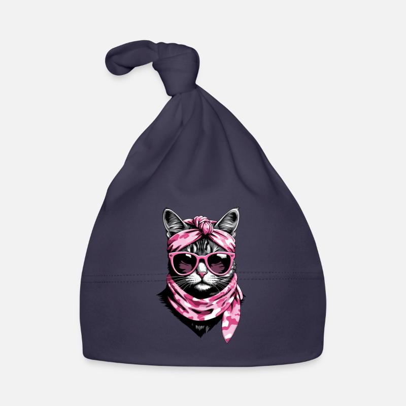 Mignonne maman chat chat maman avec style Bonnet bio Bébé