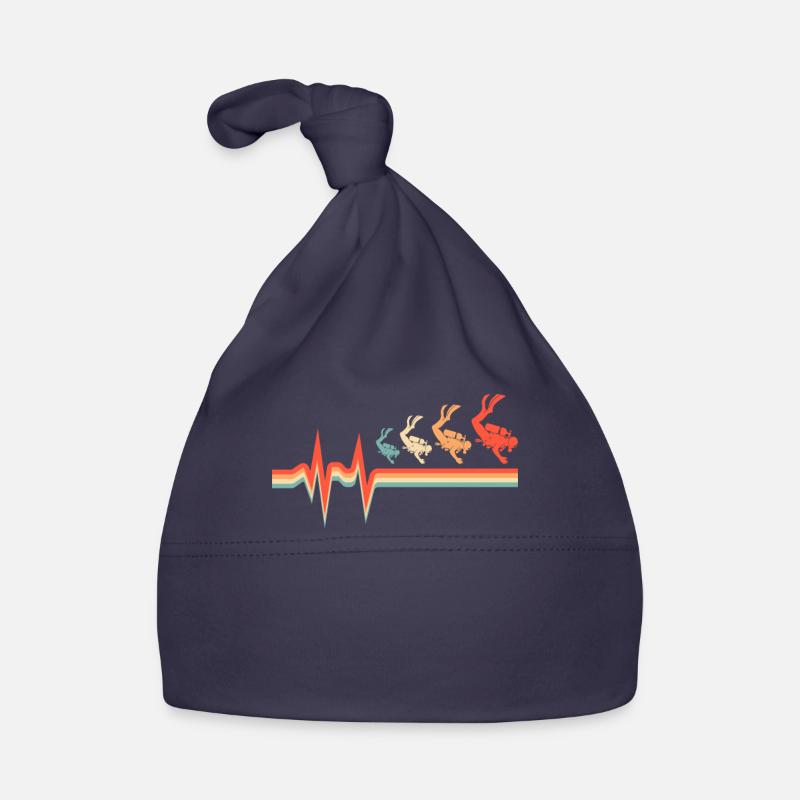 Snorkeling ECG Heartbeat - Bonnet bio Bébé - marine