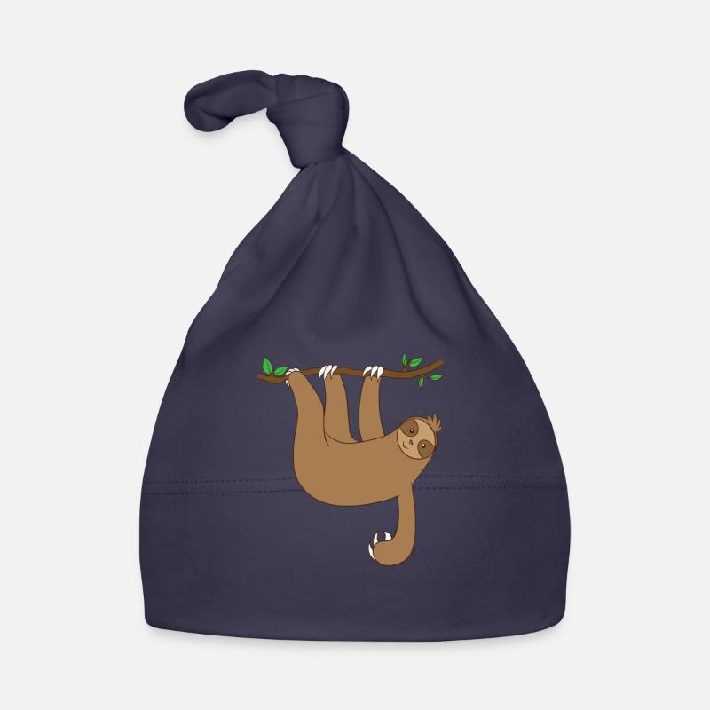 Sloth hanging from the tree Organic Baby Cap