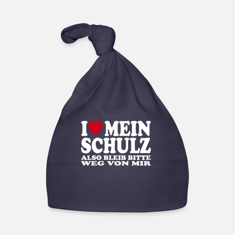 Ich liebe mein Schulz Spruch Geschenkidee Baby Bio-Mütze