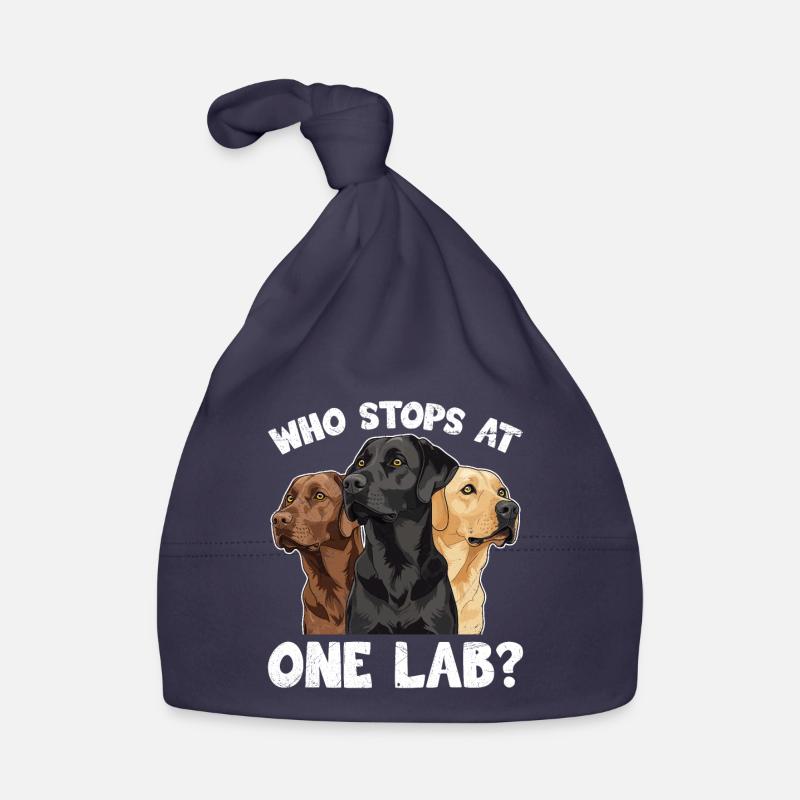 Funny Labrador WHO STOPS AT ONE LAB? Labrador Organic Baby Cap