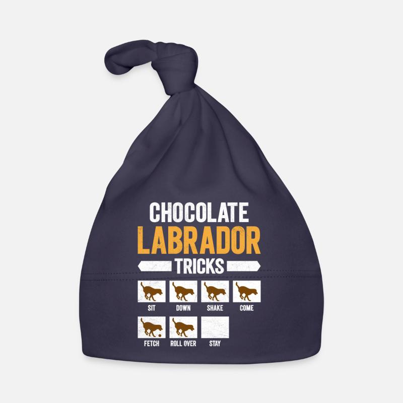 Brown Labrador CHOCOLATE LABRADOR TRICKS Funny Organic Baby Cap