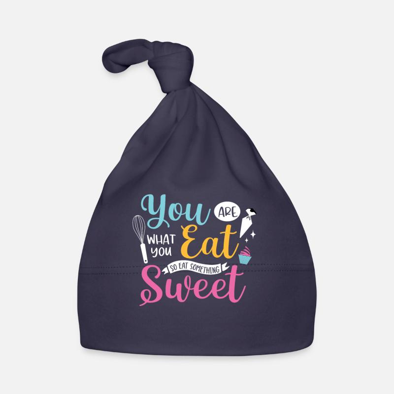 Bäcker Bäckerein Backwaren Backen Geschenk - Baby Bio-Mütze - Navy