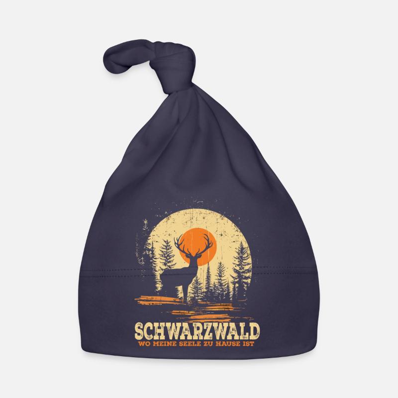 Silhouette de randonnée de la Forêt-Noire Cerf Bonnet bio Bébé