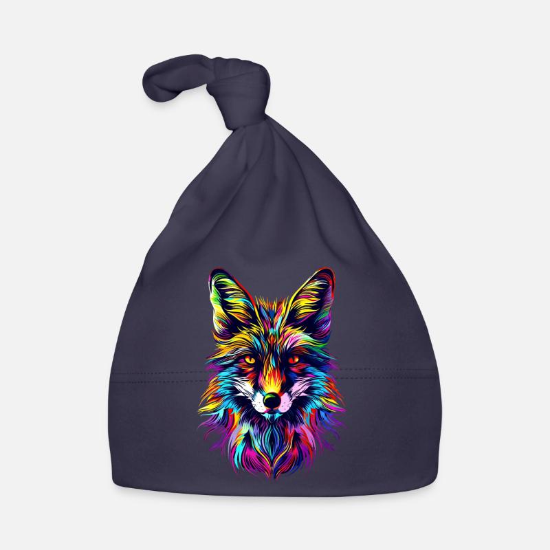 Fox Pop Art Colorful Fox Lover Red Fox Foxes Organic Baby Cap