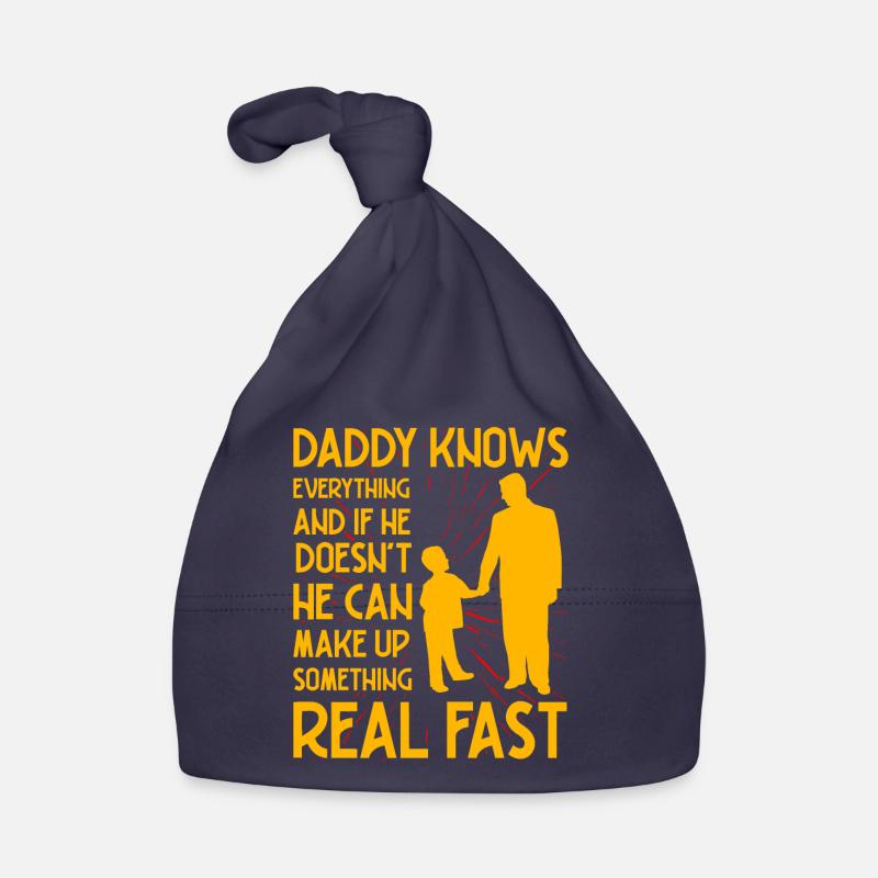 Daddy knows everything Organic Baby Cap