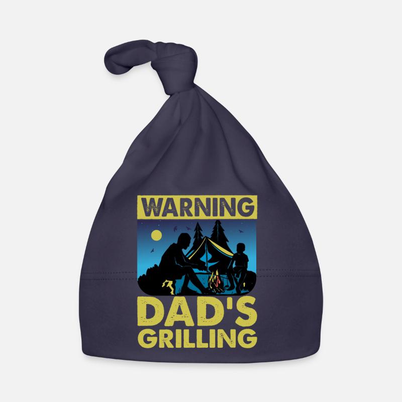 Warning Dad's Grilling Organic Baby Cap