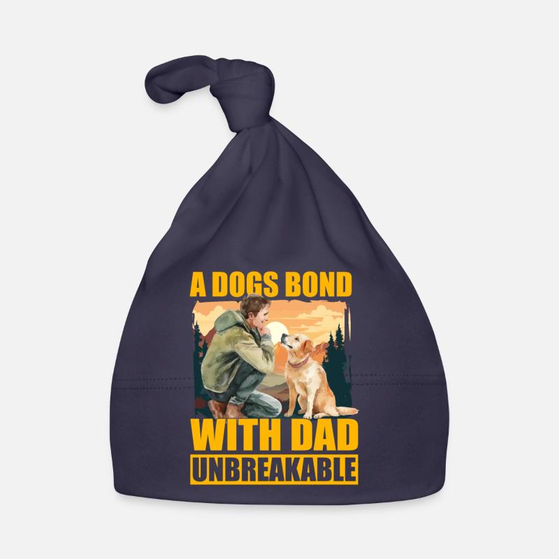 A Dogs bond with Dad unbreakable Organic Baby Cap