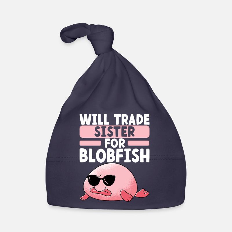Cute Blob Fish Ugly Fish Organic Baby Cap