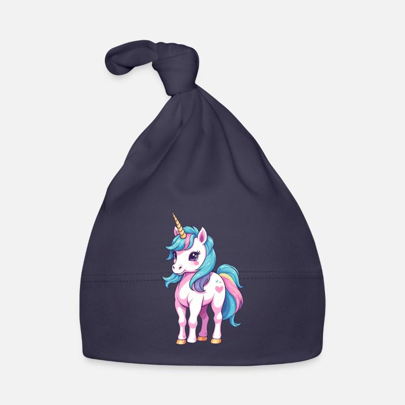 Couleurs pastel de conception de licorne unique Bonnet bio Bébé