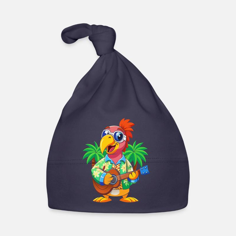 Lunettes de soleil de plage d’été de dessin animé de perroquet drôle Bonnet bio Bébé
