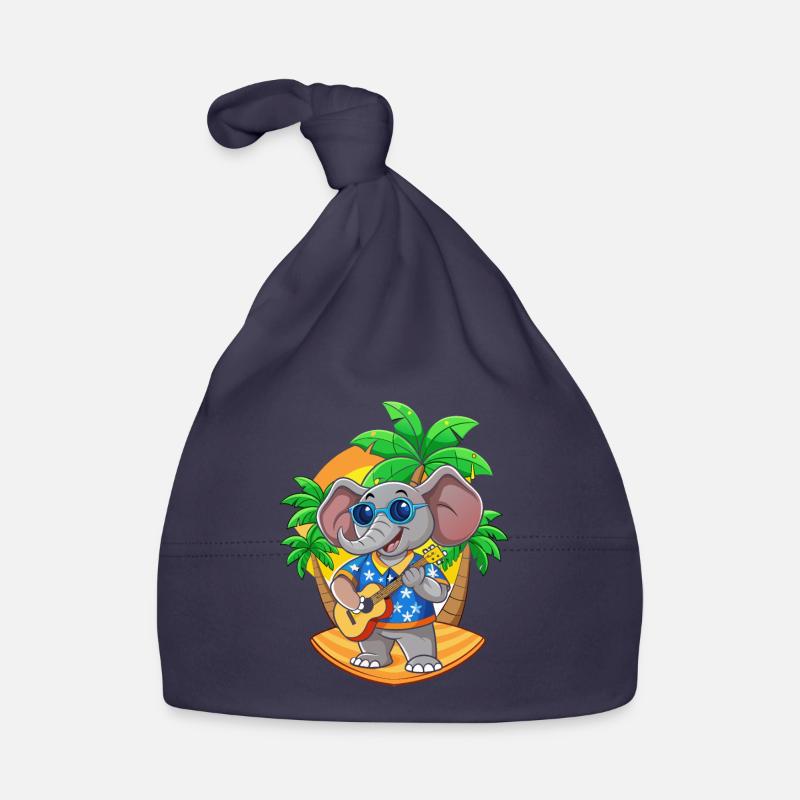 Funny Elephant Cartoon Summer Beach Sunglasses Organic Baby Cap