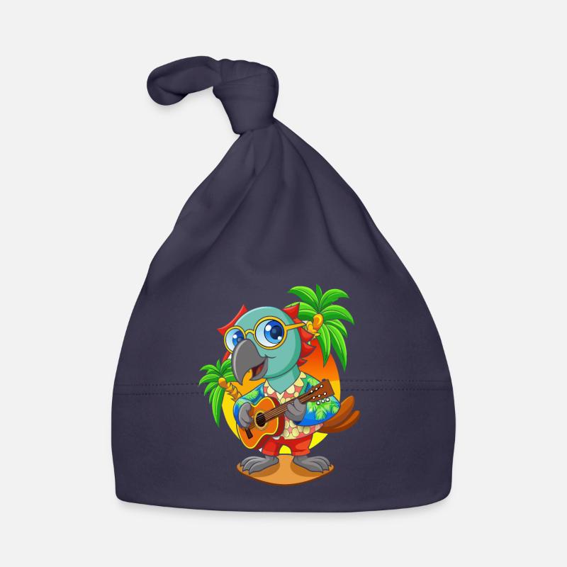 Funny Parrot Summer Beach Sunglasses Hawaiian Organic Baby Cap