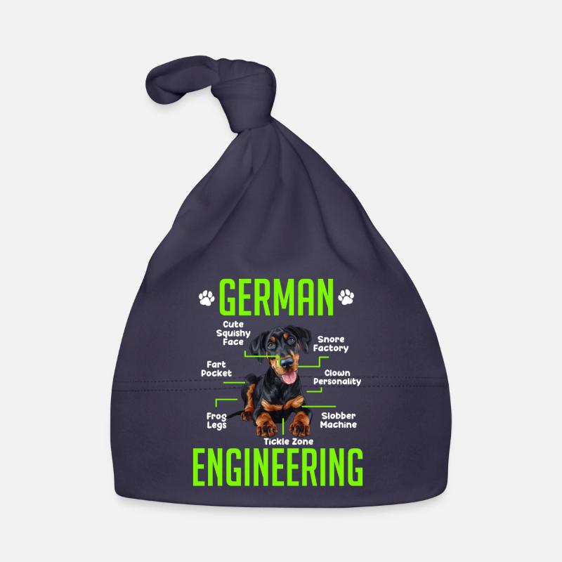 Dobermänner GERMAN ENGINEERING Lustiges Baby Bio-Mütze