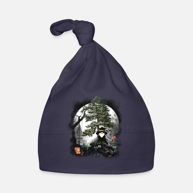 Conte de fées de la forêt personnage de conte de fées nains gnomes gnome sorcier - Bonnet bio Bébé - marine
