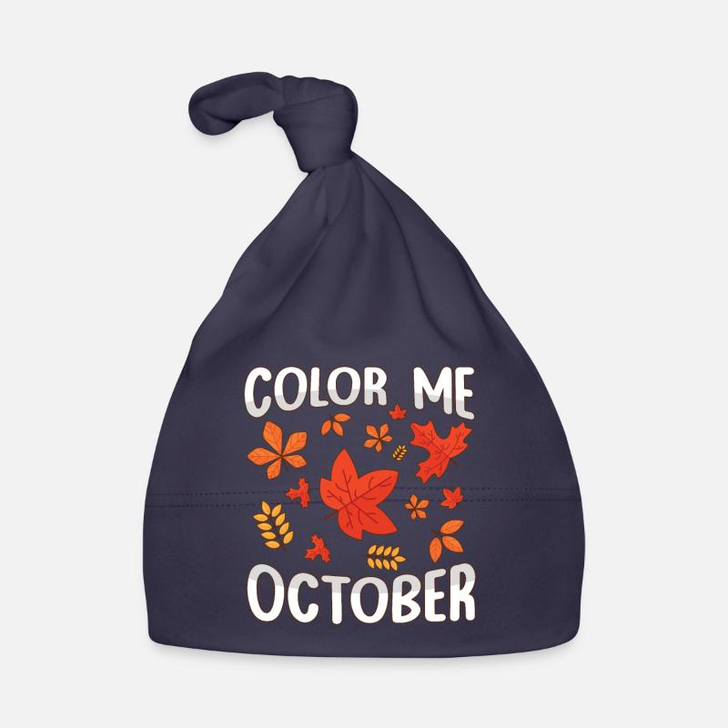 Color Me October Leaf Peeper Leaf Peeping Organic Baby Cap