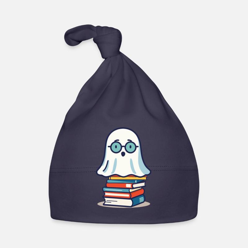 Lire Halloween Ghost Cute Bookworm Bonnet bio Bébé