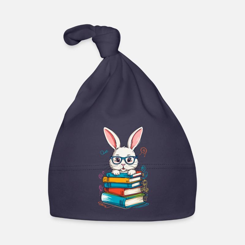 Reading Bunny Funny Books Reading Design Bonnet bio Bébé