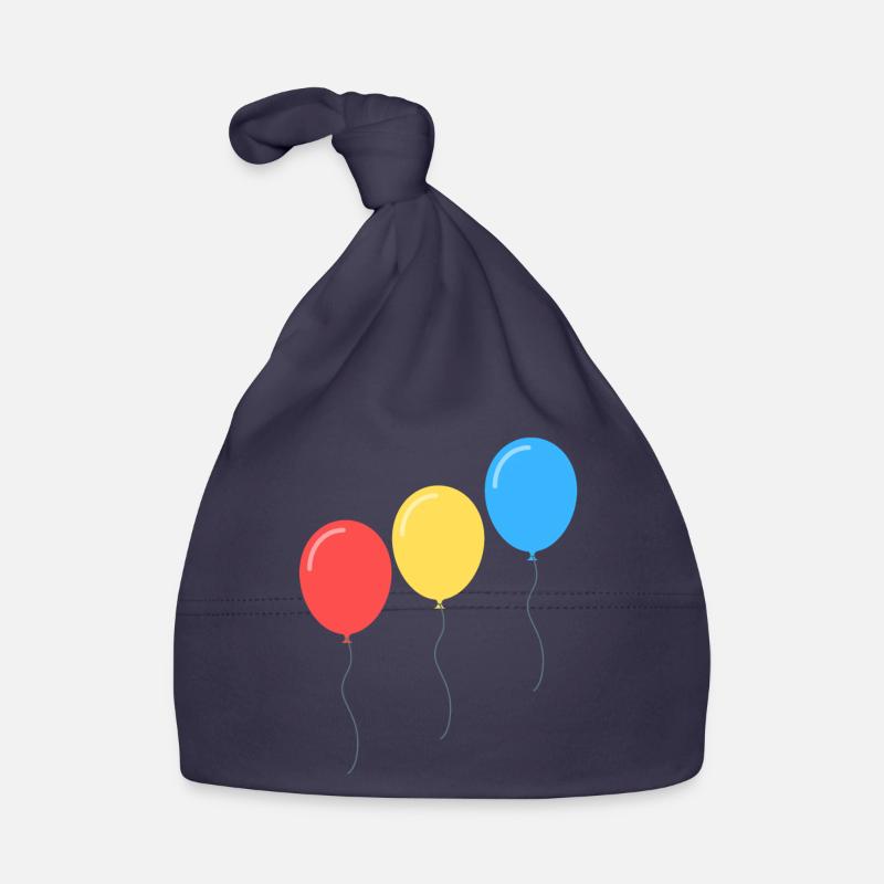 Three Bright Balloons Pop Art Organic Baby Cap