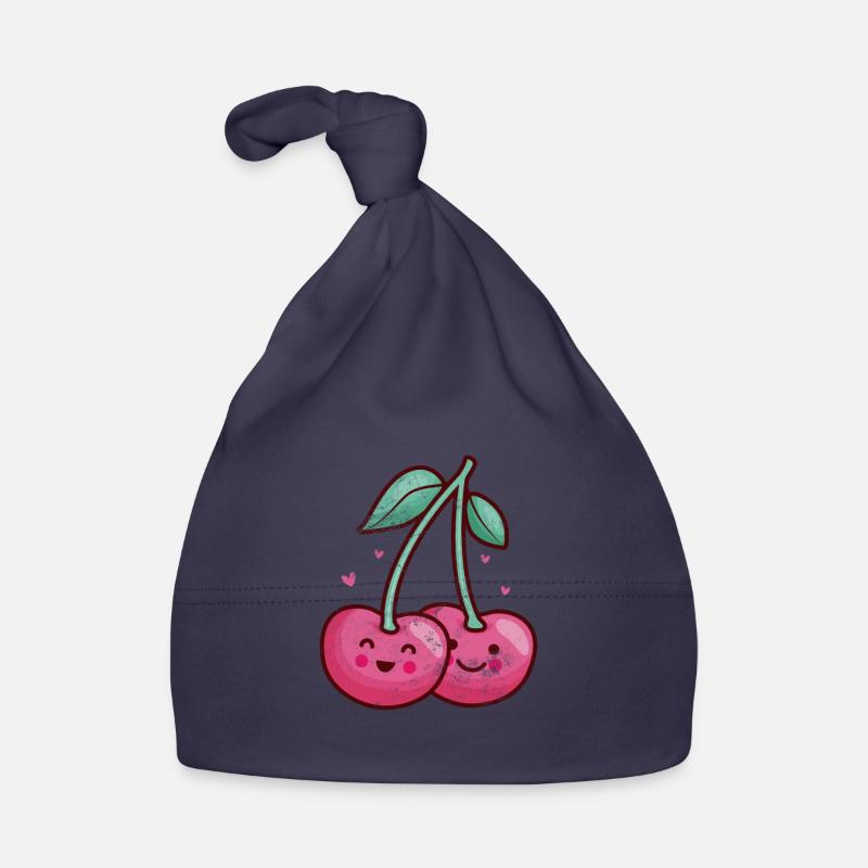 Kirsche - Baby Bio-Mütze - Navy