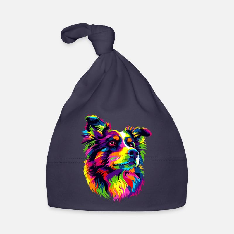 Australian Shepherd Bunte Farben Pop Art Aussie Baby Bio-Mütze