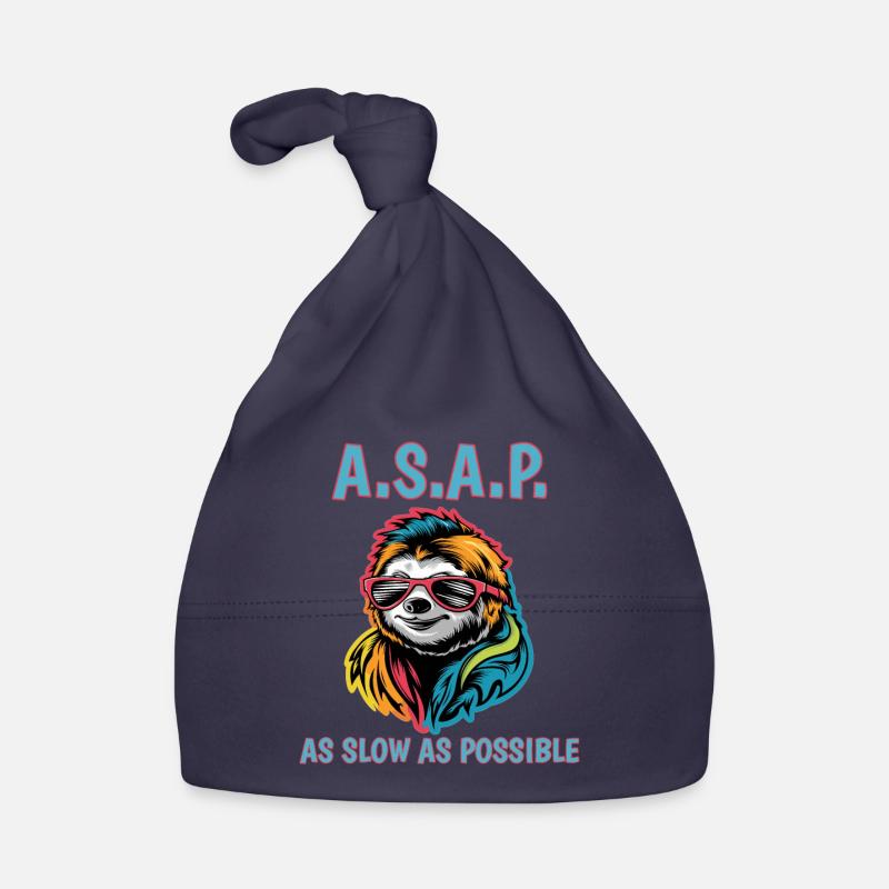 ASAP Aussi Lent Que Possible Cool Sloth Fun Citation Bonnet bio Bébé