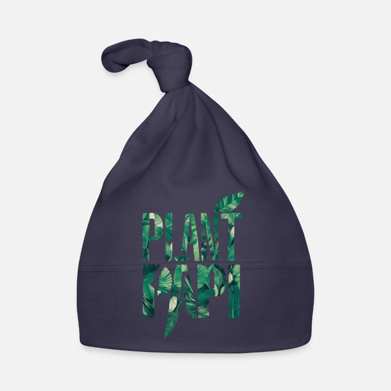 Plant Papi leaf motif for plant lovers Organic Baby Cap