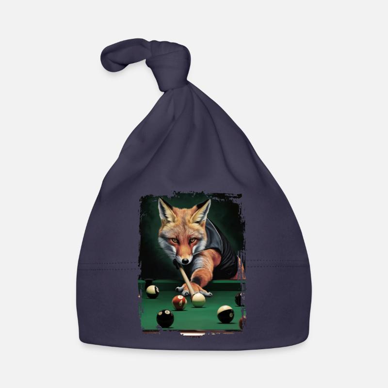 Fuchs spielt Billard Geschenk Baby Bio-Mütze
