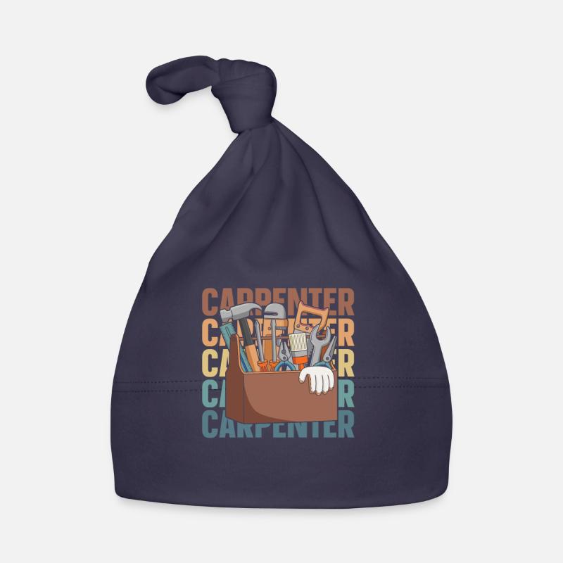 Charpentier, Charpentier, Charpentier - Bonnet bio Bébé - marine