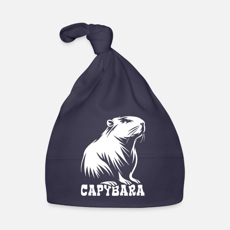 Capybara - Dessin Silhouette Bonnet bio Bébé