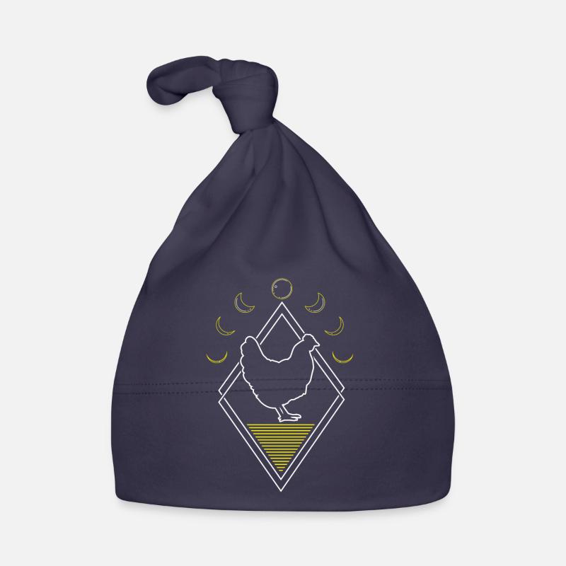 Poule Abstraite Phases de Lune Bonnet bio Bébé