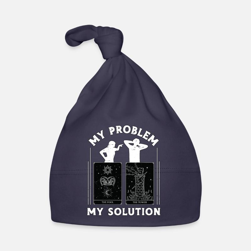 Tarot Reader My Problem My Solution Pictogram Dad Baby Bio-Mütze